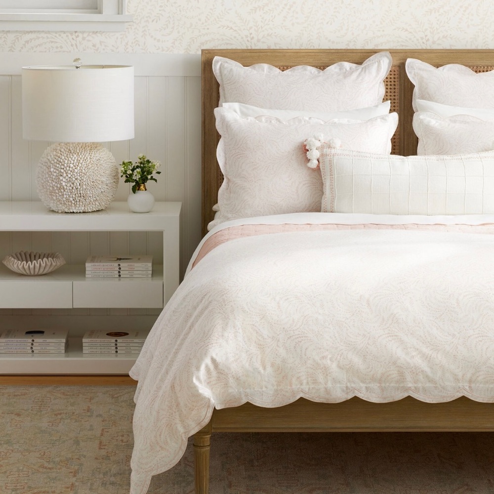 NWT Serena and Lily Priano Twin Duvet Cover and Pillow Sham in Pink